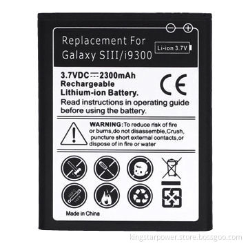 Li-ion Cell Phone Battery Packs for Samsung Galaxy S3 SIII I9300 T999 I535 I747 L710